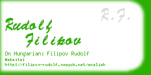 rudolf filipov business card